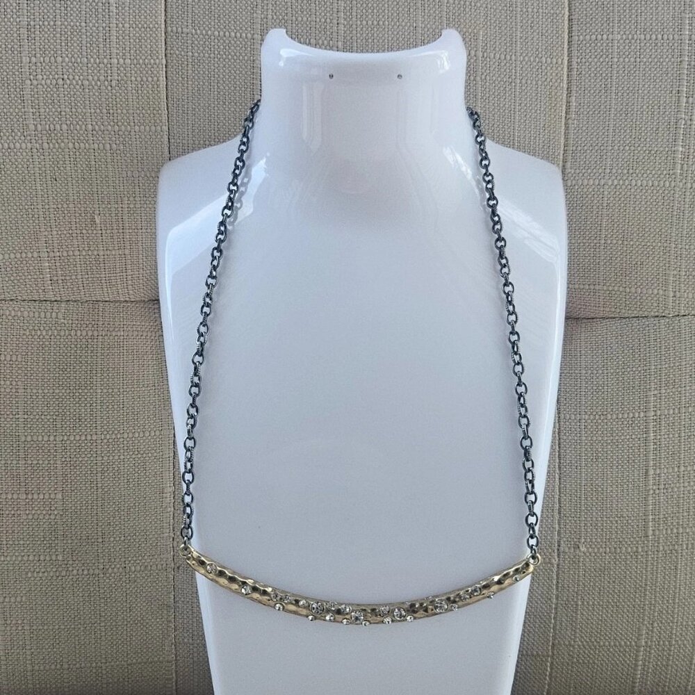 Melrose and Market Women Necklaces Gold Tone Curved Crystal Pendant Jewelry New